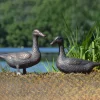 Statues & Sculptures Ducks^Ducks Aged Bronze Garden Ornaments