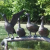 Statues & Sculptures Ducks^Duck Voyage Bronze Metal Garden Ornament