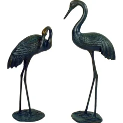 Statues & Sculptures Cranes^Elegant Cranes Bronze Metal Garden Ornaments