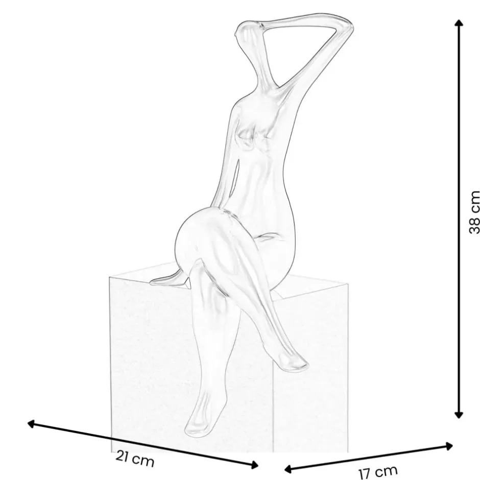 Statues & Sculptures Figurative|Table Top^Elegant Grace 38cm White Resin Indoor Sculpture