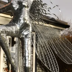 Statues & Sculptures Fairies^Elvina Fairy 90cm Metal Wire Garden Sculpture