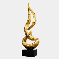 Statues & Sculptures Giant|Floor Standing^Eternal Flame 173cm Gold Metal Garden Sculpture