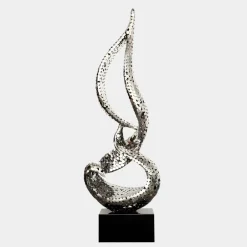 Statues & Sculptures Giant|Floor Standing^Eternal Flame 173cm Silver Metal Garden Sculpture