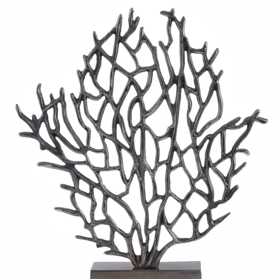 Statues & Sculptures Table Top|Contemporary^Euphoric Coral 43cm Black Metal Indoor Sculpture