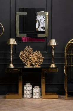 Statues & Sculptures Table Top|Contemporary^Euphoric Coral 54cm Gold Metal Indoor Sculpture