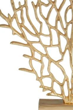 Statues & Sculptures Table Top|Contemporary^Euphoric Coral 40cm Gold Metal Indoor Sculpture
