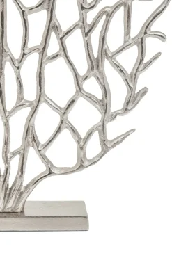 Statues & Sculptures Table Top|Contemporary^Euphoric Coral 43cm Silver Metal Indoor Sculpture