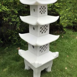 Statues & Sculptures Pagodas^Five Tier Japanese Pagoda Lantern Marble Garden Ornament