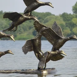 Statues & Sculptures Ducks^Flight of Ducks Life-Size Bronze Metal Garden Statue