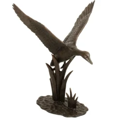 Statues & Sculptures Ducks^Flying Duck Bronze Metal Garden Ornament