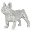 Statues & Sculptures Table Top|Floor Standing^French Bulldog 38cm Silver Resin Indoor Sculpture