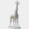 Statues & Sculptures Wildlife|Modern^Gigantic Giraffe 350cm White Marble Garden Statue v5