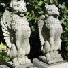 Statues & Sculptures Lions|Griffins^Gothic Griffin & Lion Stone Garden Statues