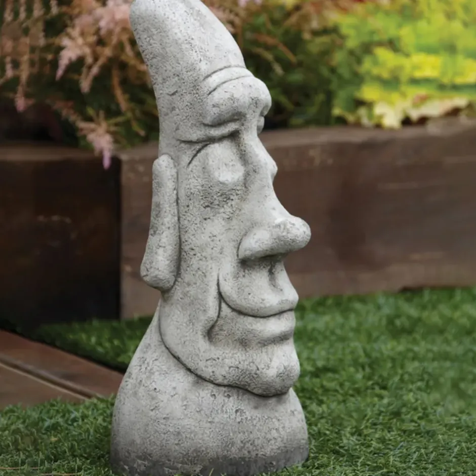 Statues & Sculptures Easter Island Heads^Grandad Easter Island Head Stone Garden Ornament