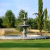 Statues & Sculptures Water Features^Grand Double Tier 4m Emerald Marble Stone Water Fountain Feature