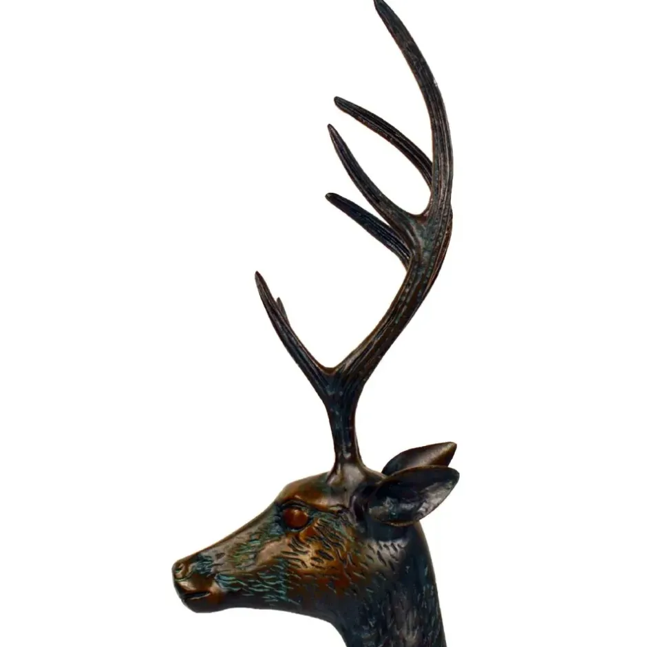 Statues & Sculptures Stags & Deers^Grand Stag & Doe Bronze Metal Garden Statues