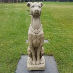 Statues & Sculptures Dogs^Greyhound 90cm Stone Garden Statue