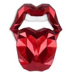 Statues & Sculptures Wall Art|Contemporary^Iconic Lips 42cm Red Resin Wall Sculpture