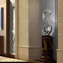 Statues & Sculptures Table Top|Floor Standing^Iconic Symphony 85cm Silver Metal Indoor Sculpture