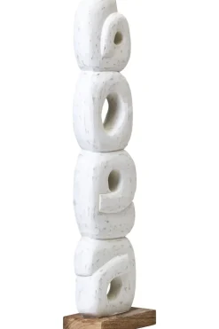 Statues & Sculptures Table Top|Abstract^Infinite Quartet 61cm White Wood Indoor Sculpture