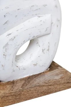 Statues & Sculptures Table Top|Abstract^Infinite Quartet 61cm White Wood Indoor Sculpture