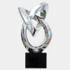 Statues & Sculptures Giant|Floor Standing^Infinity Fusion 180cm Silver Metal Garden Sculpture