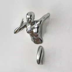 Statues & Sculptures Figurative|Wall Art^Infinity Woman 28cm Silver Resin Wall Sculpture