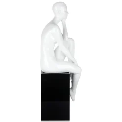 Statues & Sculptures Figurative|Floor Standing^Introspective 74cm White Resin Indoor Sculpture