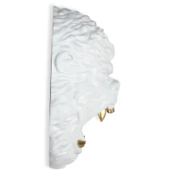 Statues & Sculptures Wall Art|Animals^King Gorilla 43cm White Resin Wall Sculpture