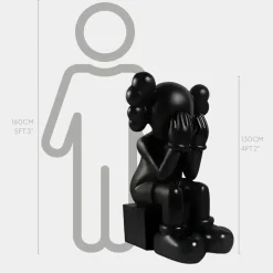 Statues & Sculptures Figurative|Floor Standing^Lucify Hide 130cm Black Resin Indoor Sculpture