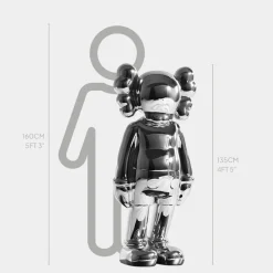 Statues & Sculptures Figurative|Floor Standing^Lucify Seek 135cm Chrome Resin Indoor Sculpture