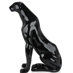 Statues & Sculptures Floor Standing|Animals^Majestic Panther 78cm Black Resin Indoor Sculpture