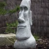 Statues & Sculptures Easter Island Heads^Male Easter Island Head Stone Garden Ornament