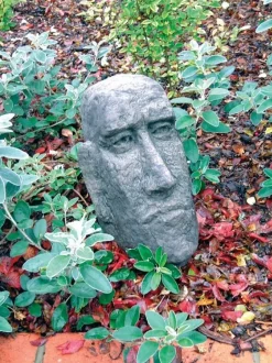 Statues & Sculptures Easter Island Heads^Moai Easter Island Head 39cm Stone Garden Ornament