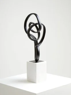 Statues & Sculptures Table Top|Abstract^Mystical Grace 60cm Black Metal Indoor Sculpture