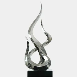 Statues & Sculptures Table Top|Floor Standing^Nexus Ignite 91cm Silver Metal Indoor Sculpture v3