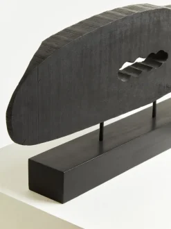Statues & Sculptures Table Top|Abstract^Obsidian Essence 32cm Black Wood Indoor Sculpture