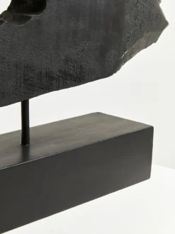 Statues & Sculptures Table Top|Abstract^Obsidian Essence 32cm Black Wood Indoor Sculpture