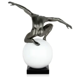 Statues & Sculptures Figurative|Table Top^Orbital Balance 47cm Anthracite Resin Indoor Sculpture