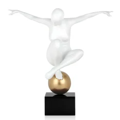 Statues & Sculptures Figurative|Table Top^Orbital Dance 45cm White Resin Indoor Sculpture