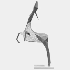 Statues & Sculptures Giant|Floor Standing^Phantom Deer 250cm Silver Metal Garden Sculpture