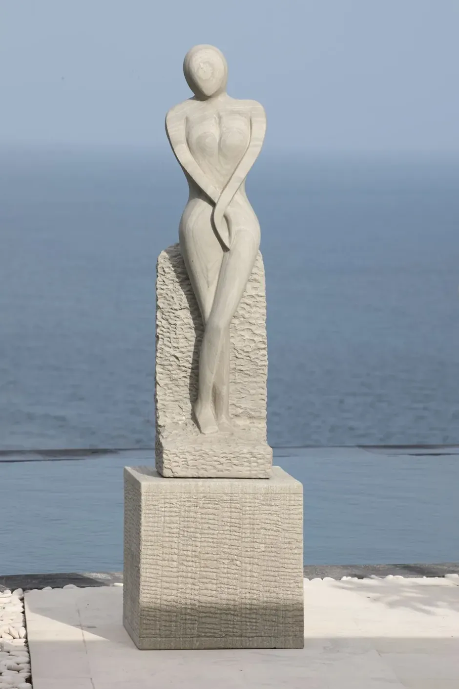 Statues & Sculptures Contemporary^Placidity Contemporary Stone Garden Sculpture