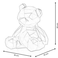 Statues & Sculptures Table Top|Low Poly^Polygon Bear 20cm Red Resin Indoor Sculpture