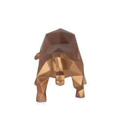 Statues & Sculptures Table Top|Low Poly^Polygon Bull 25cm Bronze Resin Indoor Sculpture