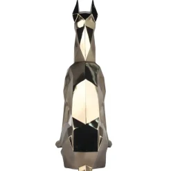Statues & Sculptures Floor Standing|Low Poly^Polygon Doberman 82cm Gold Resin Indoor Sculpture