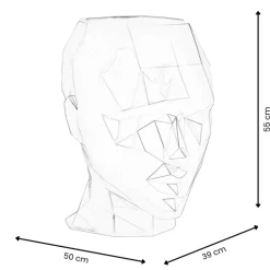 Statues & Sculptures Low Poly|Contemporary^Polygon Female Head 55cm Anthracite Side Table Sculpture