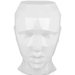 Statues & Sculptures Low Poly|Contemporary^Polygon Female Head 55cm White Side Table Sculpture