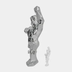 Statues & Sculptures Floor Standing|Animals^Polygon Gorilla 135cm Chrome Resin Indoor Sculpture