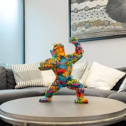Statues & Sculptures Table Top|Floor Standing^Polygon Gorilla 50cm Pop Art Resin Indoor Sculpture