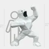 Statues & Sculptures Giant|Floor Standing^Polygon Gorilla 165cm White Resin Indoor Sculpture